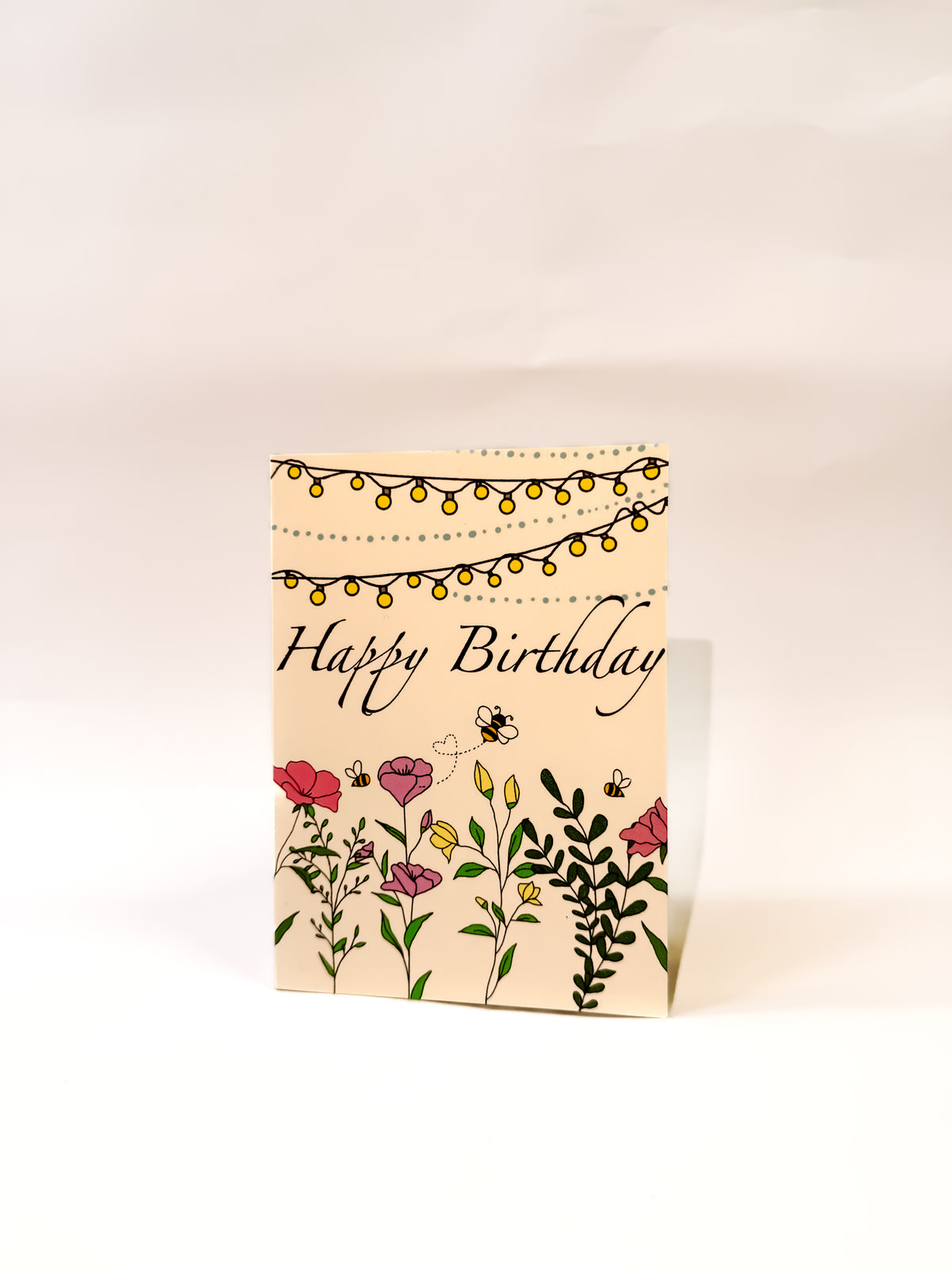 Happy Birthday Blumen - Geschenkkarte